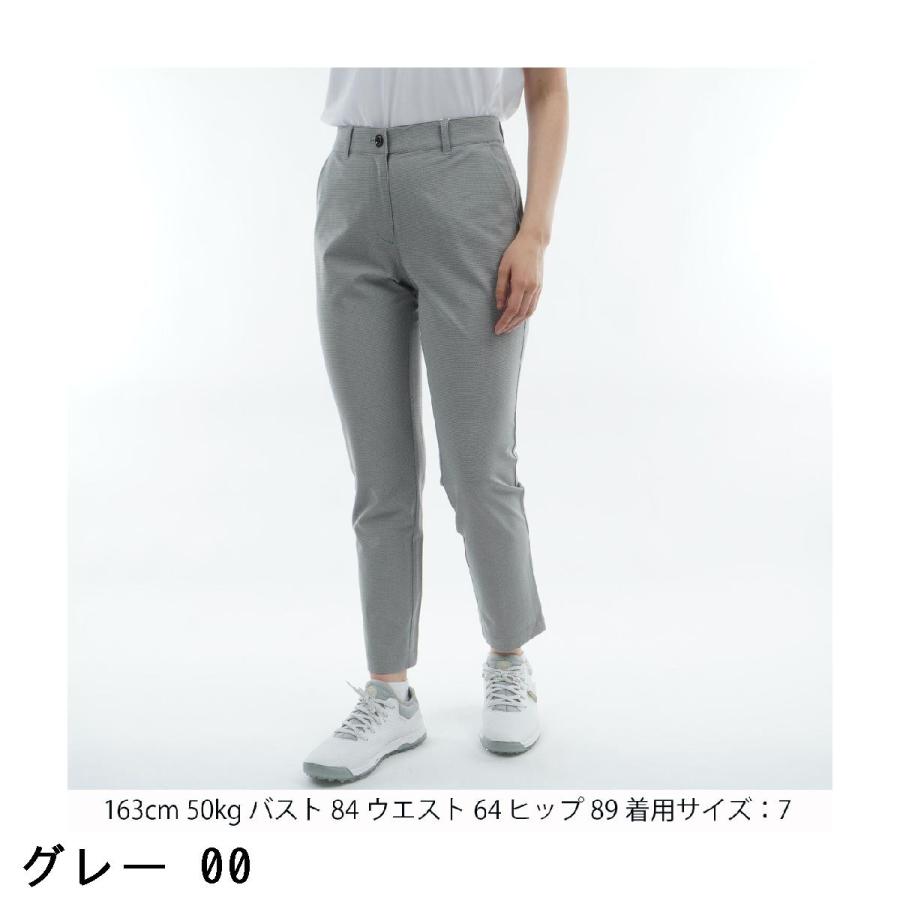 マンシングウェア Munsingwear ストレッチハウンドトゥース地柄パンツ レディスの画像