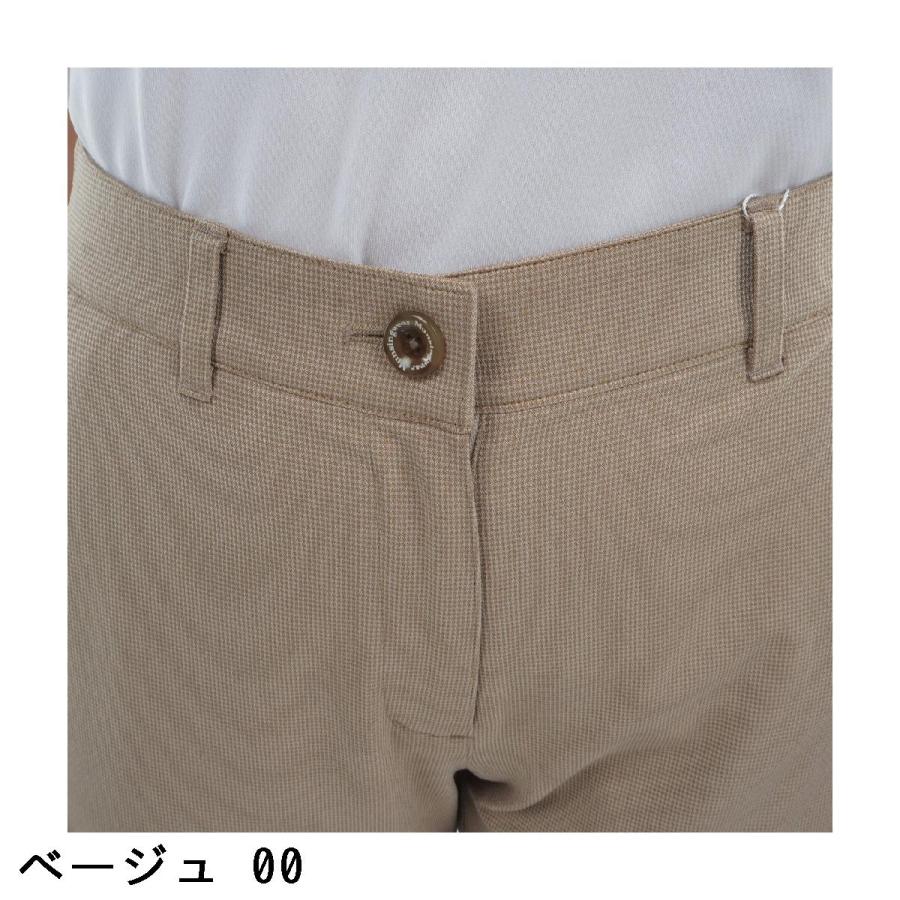 マンシングウェア Munsingwear ストレッチハウンドトゥース地柄パンツ レディスの画像