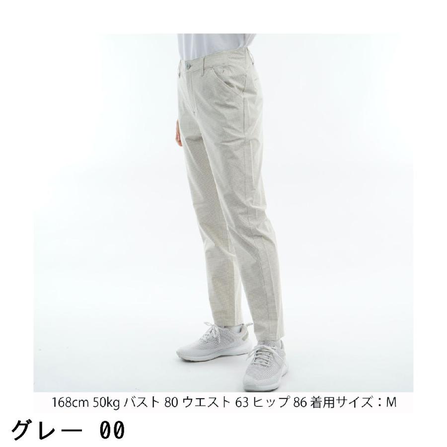 ルコックスポルティフ ゴルフ Le coq sportif GOLF ストレッチ チェック柄9分丈パンツ レディスの画像