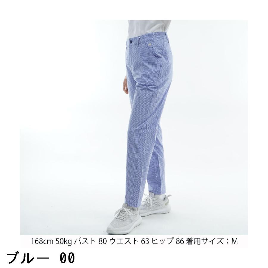 ルコックスポルティフ ゴルフ Le coq sportif GOLF ストレッチ チェック柄9分丈パンツ レディスの画像