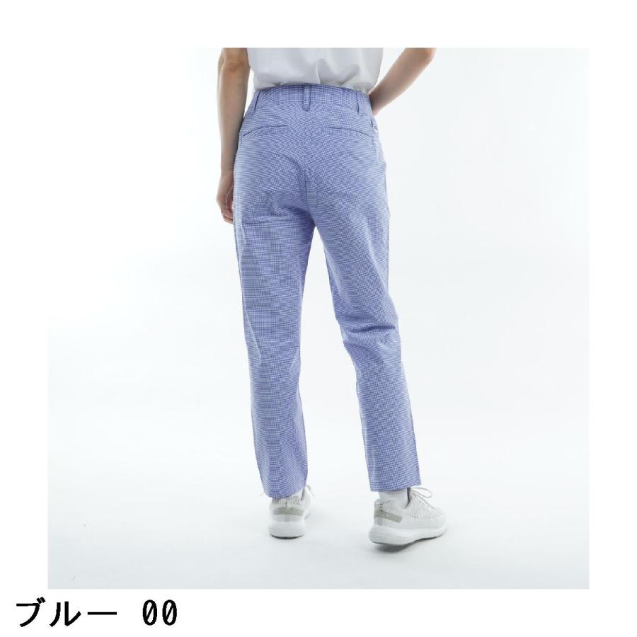 ルコックスポルティフ ゴルフ Le coq sportif GOLF ストレッチ チェック柄9分丈パンツ レディスの画像