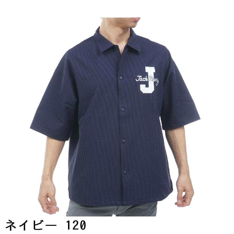 Jack Bunny!!（ジャックバニー） 吸水速乾 ストライプ ストレッチ半袖