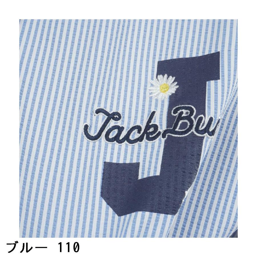 Jack Bunny!!（ジャックバニー） 吸水速乾 ストライプ ストレッチ半袖