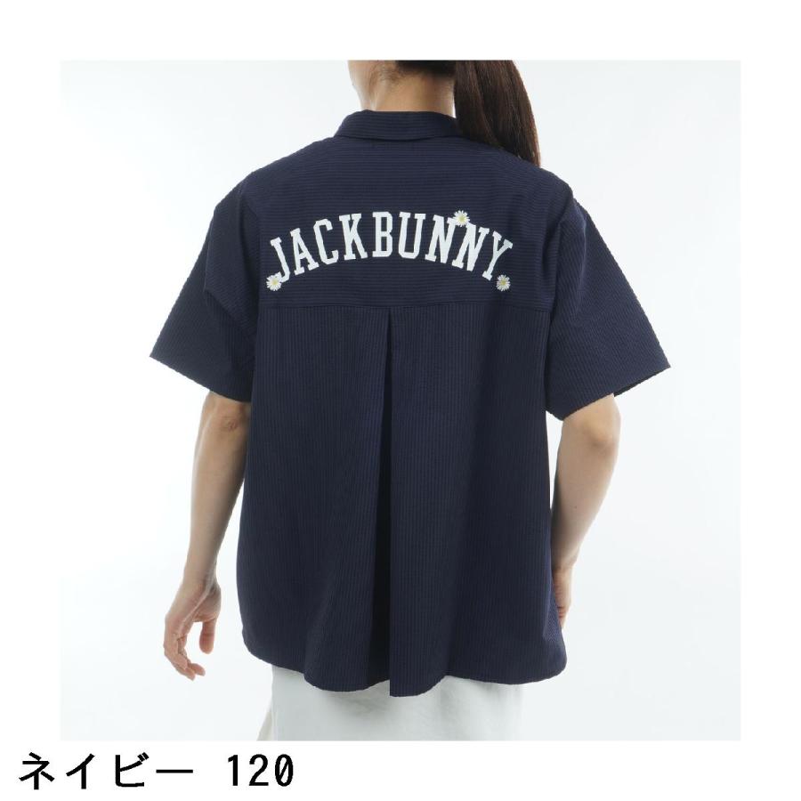 Jack Bunny!!（ジャックバニー） 吸水速乾 ストライプ ストレッチ半袖