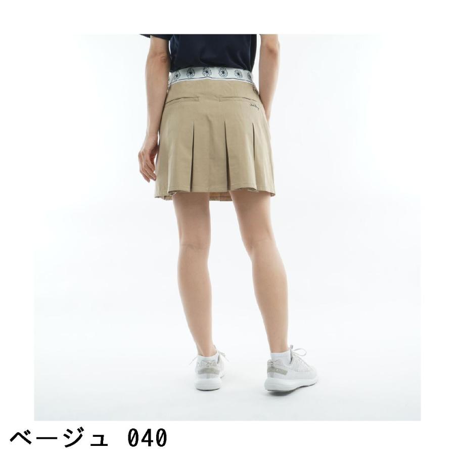 Jack Bunny スカート ベージュ プリーツ ゴルフウェア Jack Bunny!!（ジャックバニー） wondershape ヘリンボーンジャージ