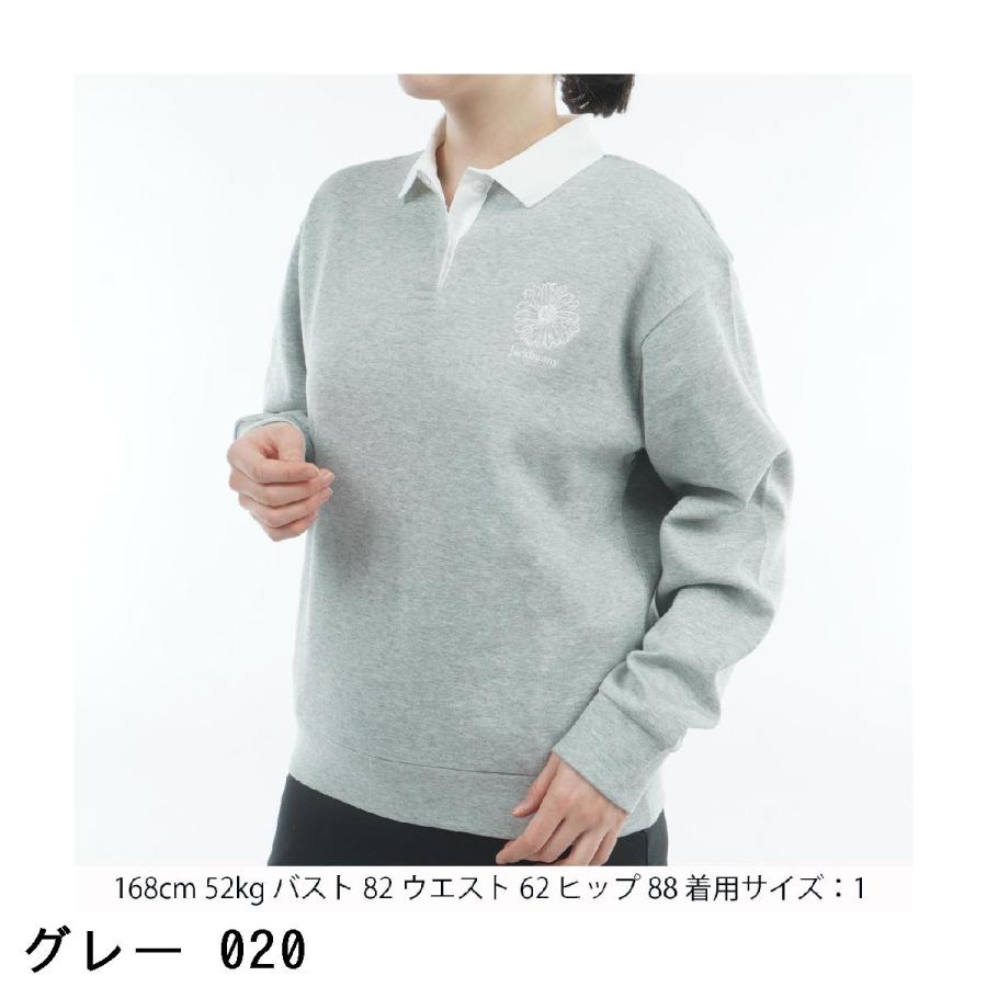 Jack Bunny!！！ 刺繍柄 藤子プロコラボ‼️ グレー ポロシャツ JACK BUNNY (ジャックバニー) ゴルフウェア(トップス) メンズ SIZE M