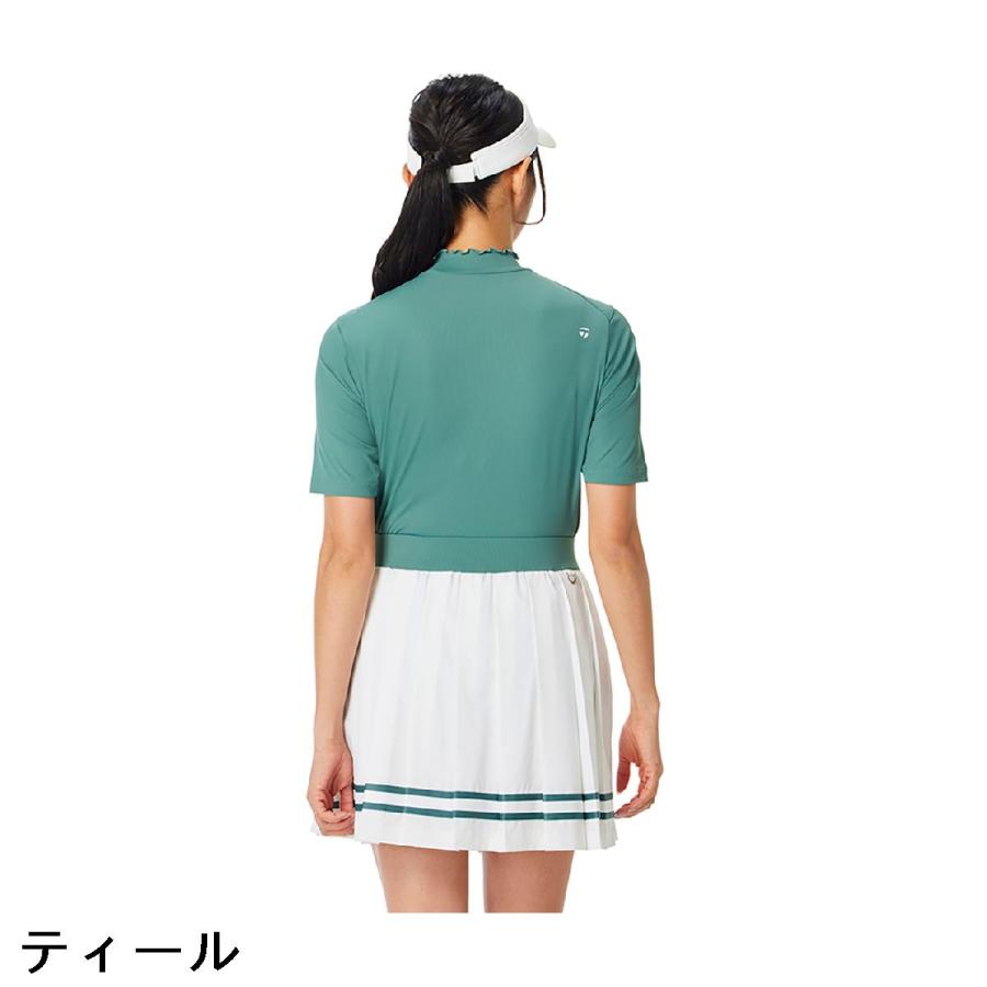テーラーメイド Taylor Made ストレッチ フリルモックネック半袖シャツ レディスの画像