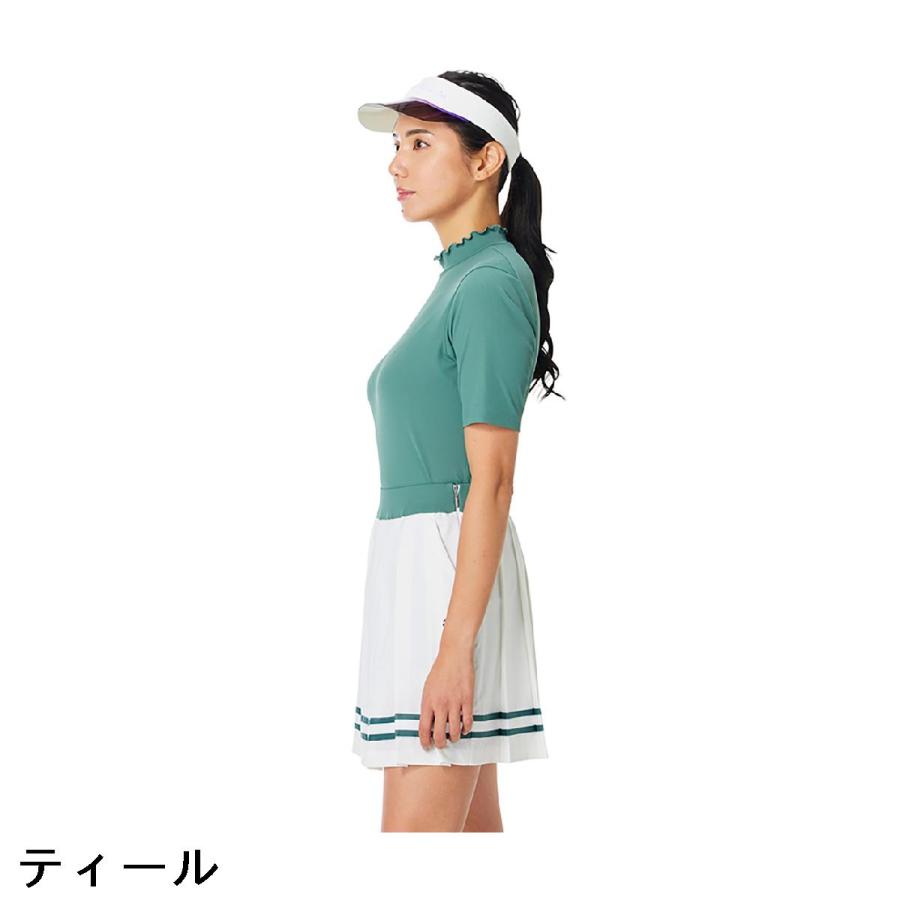 テーラーメイド Taylor Made ストレッチ フリルモックネック半袖シャツ レディスの画像
