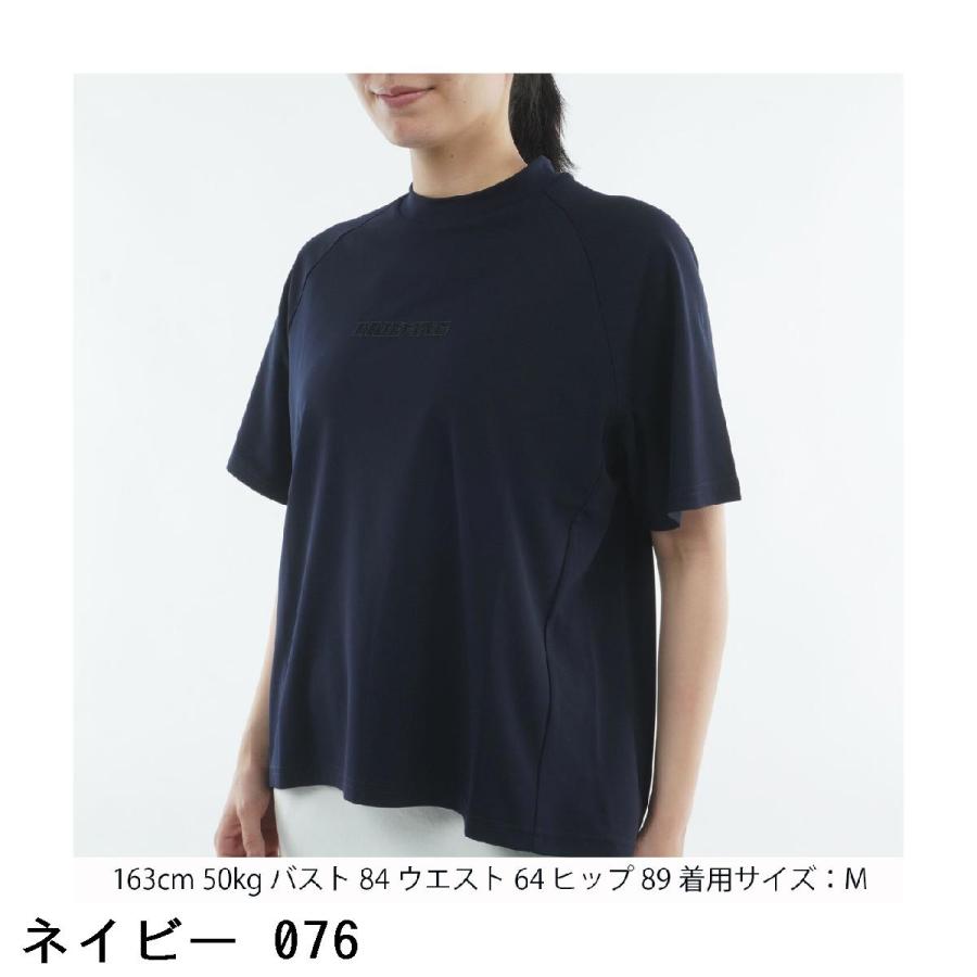 新品☆BRIEFINGゴルフ リブロゴ半袖モックネックシャツ 濃紺
