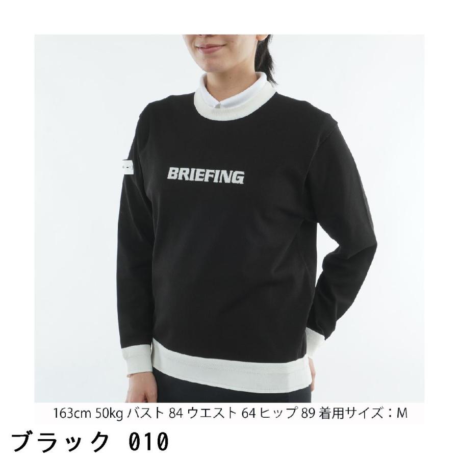 ブリーフィング BRIEFING WR バイカラー クルーネックセーター レディス_4