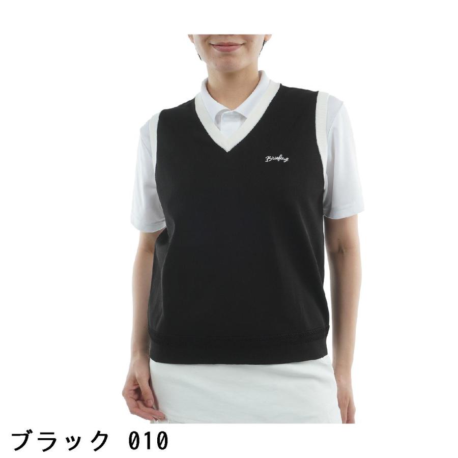 BRIEFING GOLF Vネック ニットベスト ブラック ゴルフウェア BRIEFING GOLF（ブリーフィングゴルフ） ブリーフィング BRIEFING WR