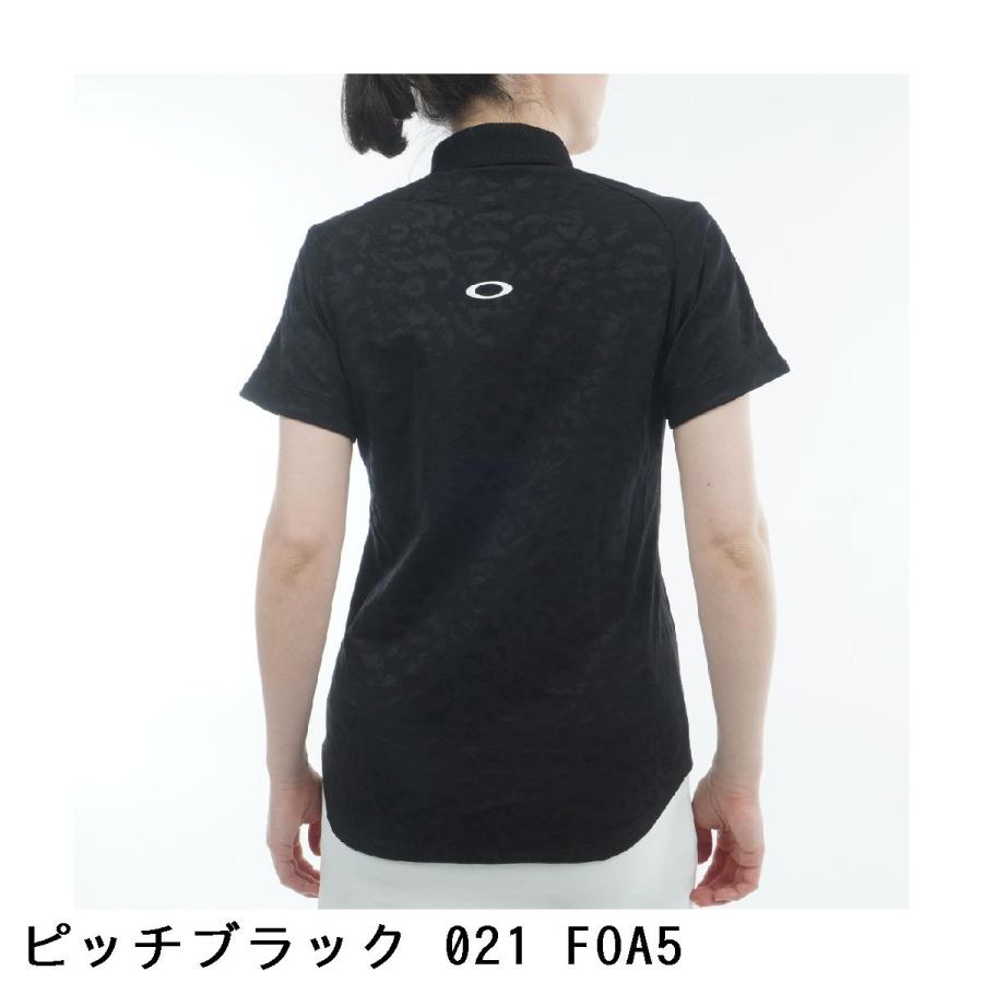 オークリー OAKLEY ELEVATE ストレッチ SPOTTED ジャカード半袖ポロシャツ レディスの画像