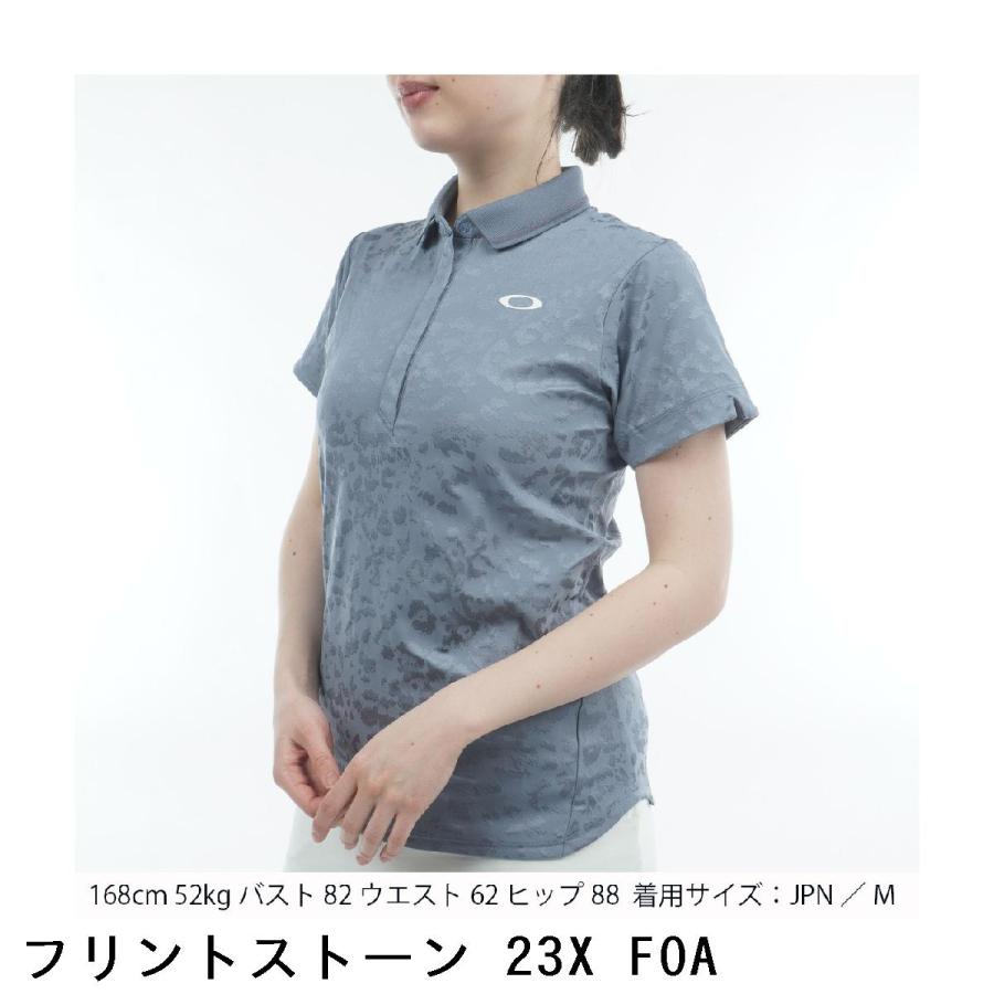 オークリー OAKLEY ELEVATE ストレッチ SPOTTED ジャカード半袖ポロシャツ レディスの画像