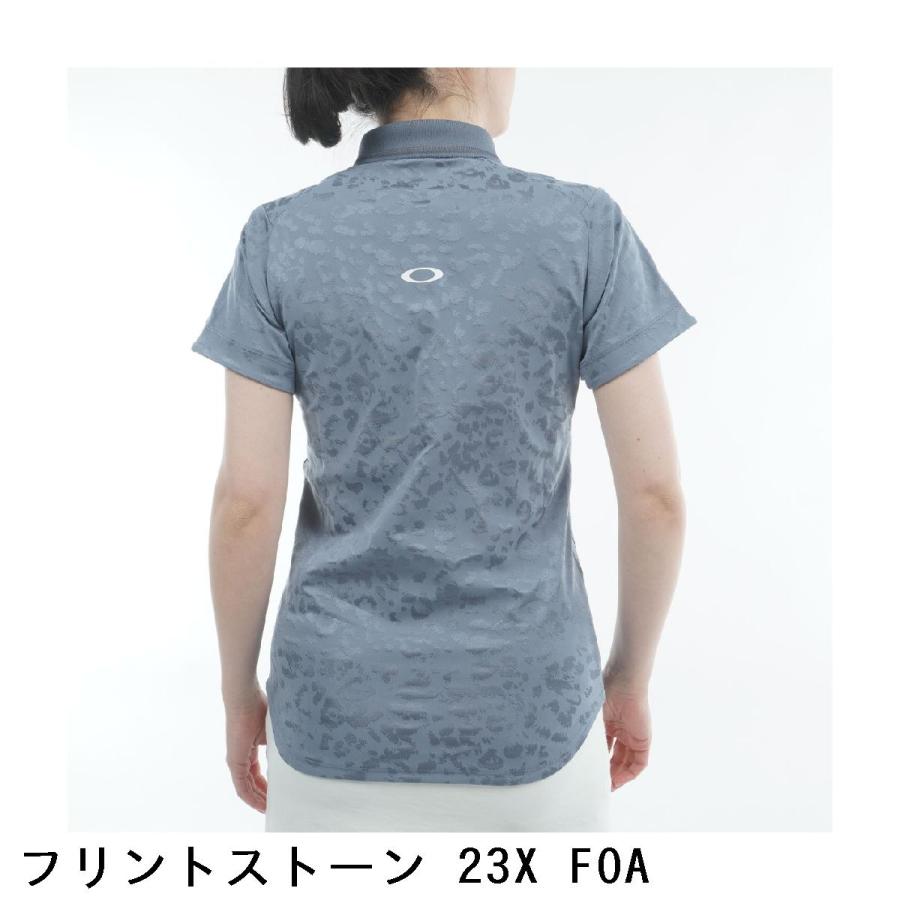 オークリー OAKLEY ELEVATE ストレッチ SPOTTED ジャカード半袖ポロシャツ レディスの画像