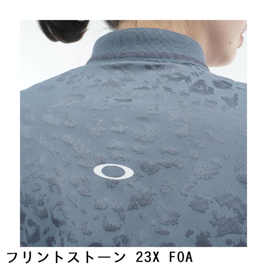 オークリー OAKLEY ELEVATE ストレッチ SPOTTED ジャカード半袖ポロシャツ レディスの画像