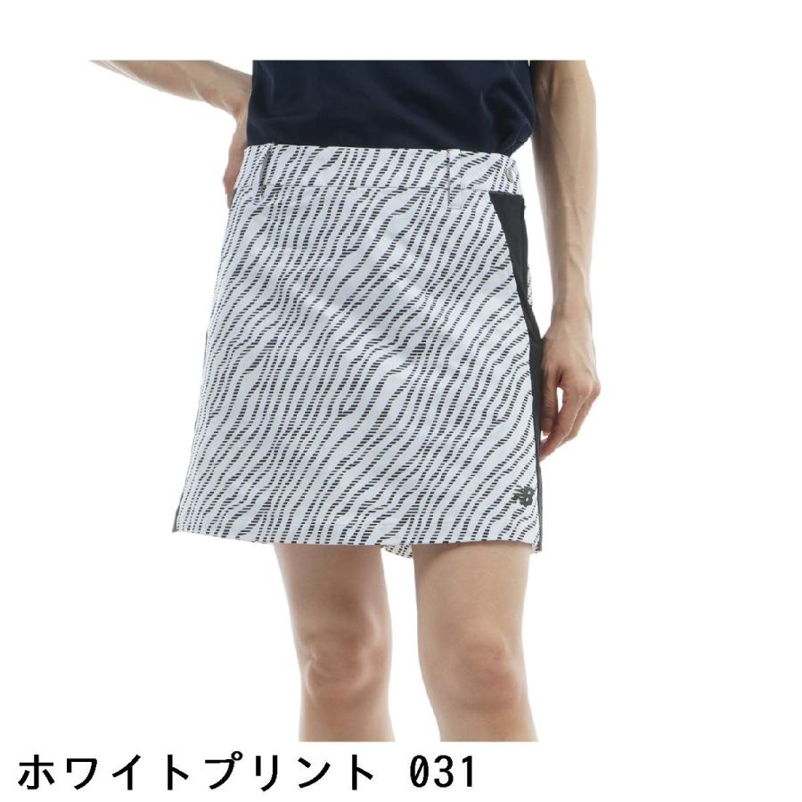 ニューバランス New Balance Golf ストレッチ ソフトシェル ゼブラプリント ラップキュロットスカート レディスの画像