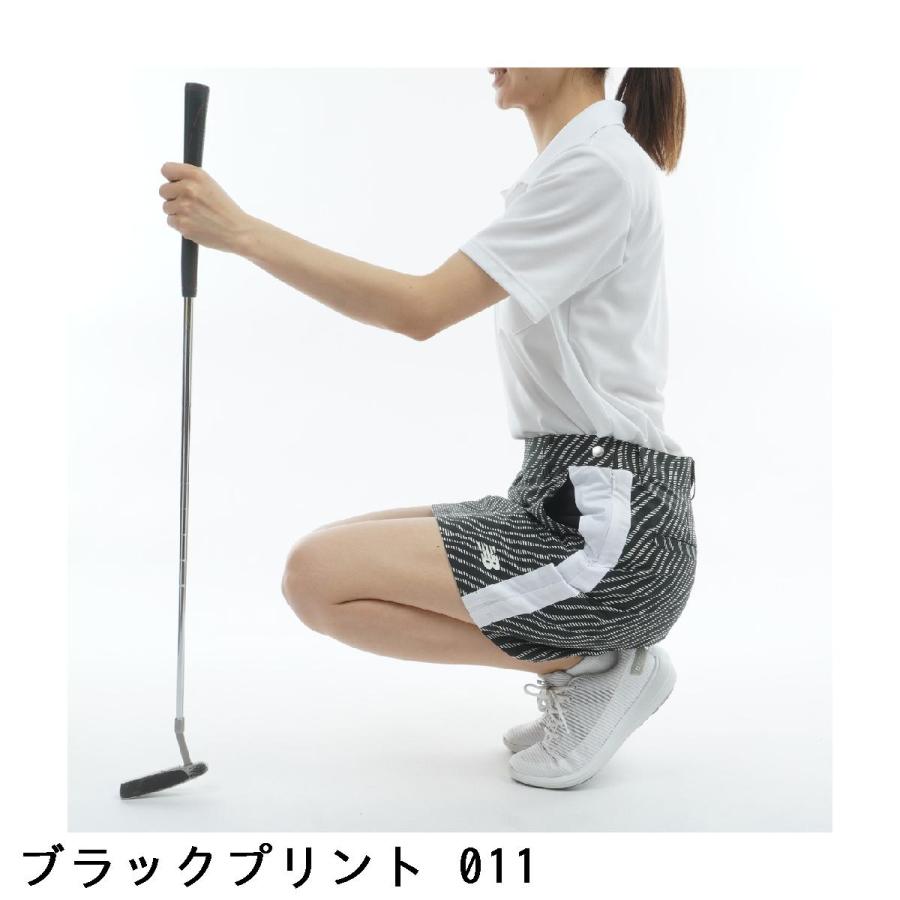 ニューバランス New Balance Golf ストレッチ ソフトシェル ゼブラプリント ラップキュロットスカート レディスの画像