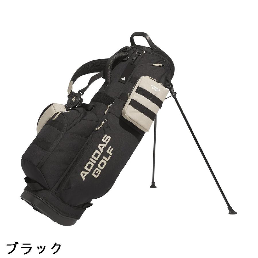 ゴルフ キャディ バック ケース アディダス  2way ブラック adidas（アディダス） デタッチャブルポケット付き スタンドキャディ