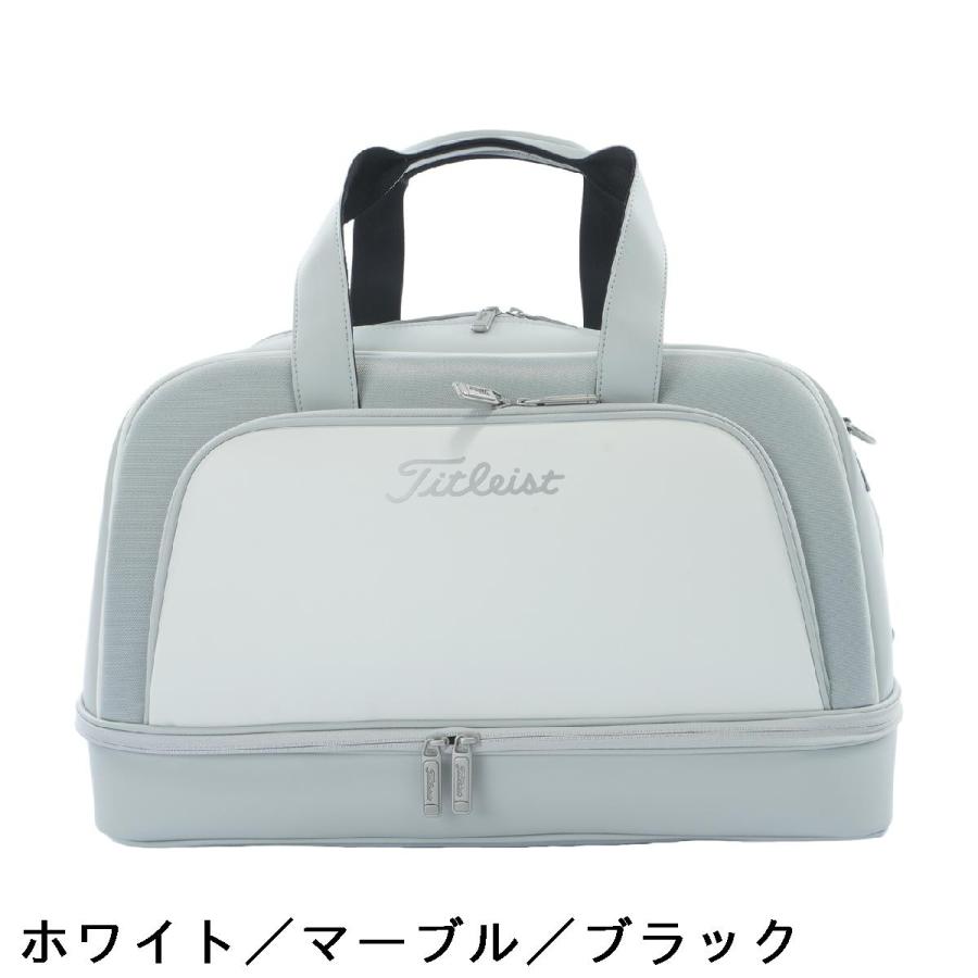 【新品タグ付き】Titleist ゴルフバッグ ボストンバック 中型 ホワイト Titleist（タイトリスト） オーセンティック ボストンバッグ : GDO