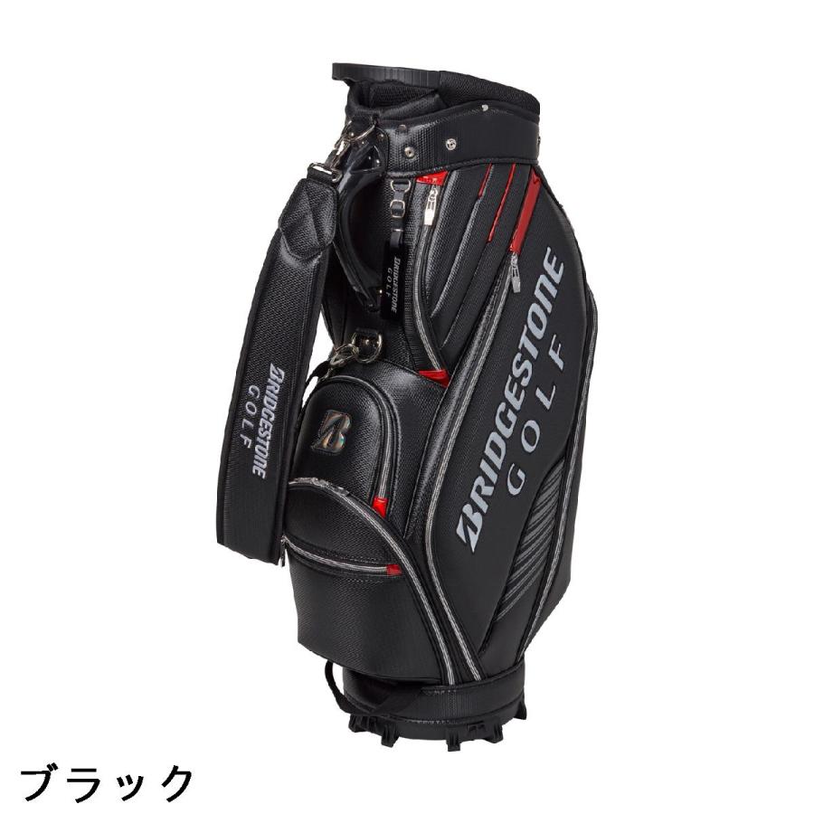 BRIDGESTONE ゴルフ キャディバッグ ゴルフバッグブラック BRIDGESTONE（ブリヂストン） BRIDGESTONE GOLF 軽量モデル スタンド