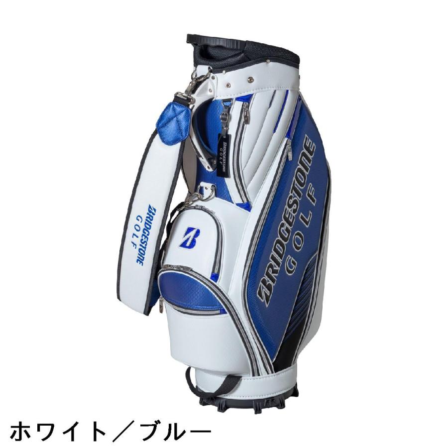 あおちゃん【美品】BRIDGESTONE ゴルフバッグ キャディバッグ 無料名入れサービス】スポーツモデル キャディバッグ(BG(黒/ガン
