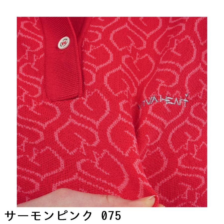 ビバハート VIVA HEART ケディハート総柄ニット半袖ポロシャツ レディスの画像