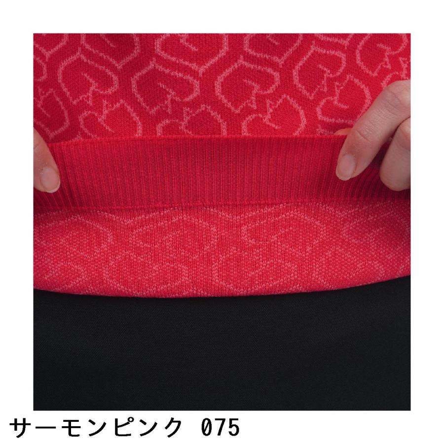 ビバハート VIVA HEART ケディハート総柄ニット半袖ポロシャツ レディスの画像