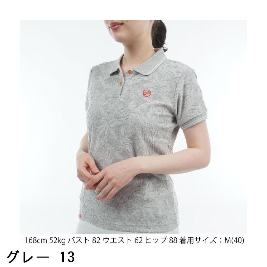 ロサーセン ROSASEN パイルジャカード半袖ポロシャツ レディス_3