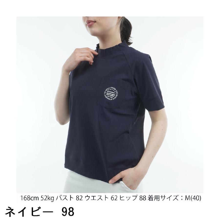 Rosasen（ロサーセン） ストレッチ バックロゴ半袖モックネックシャツ