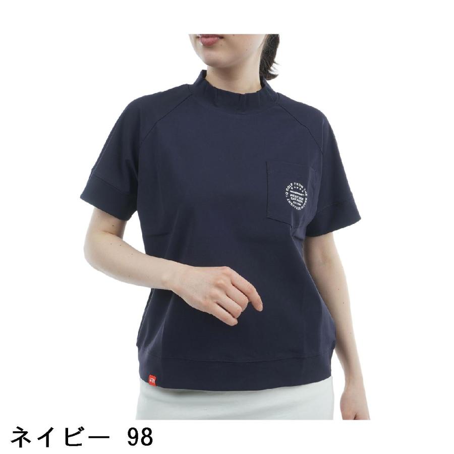 Rosasen（ロサーセン） ストレッチ バックロゴ半袖モックネックシャツ