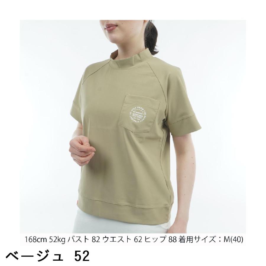 Rosasen（ロサーセン） ストレッチ バックロゴ半袖モックネックシャツ