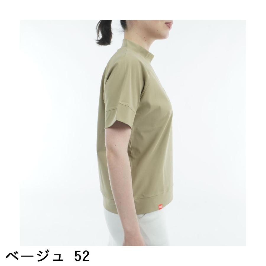 Rosasen（ロサーセン） ストレッチ バックロゴ半袖モックネックシャツ