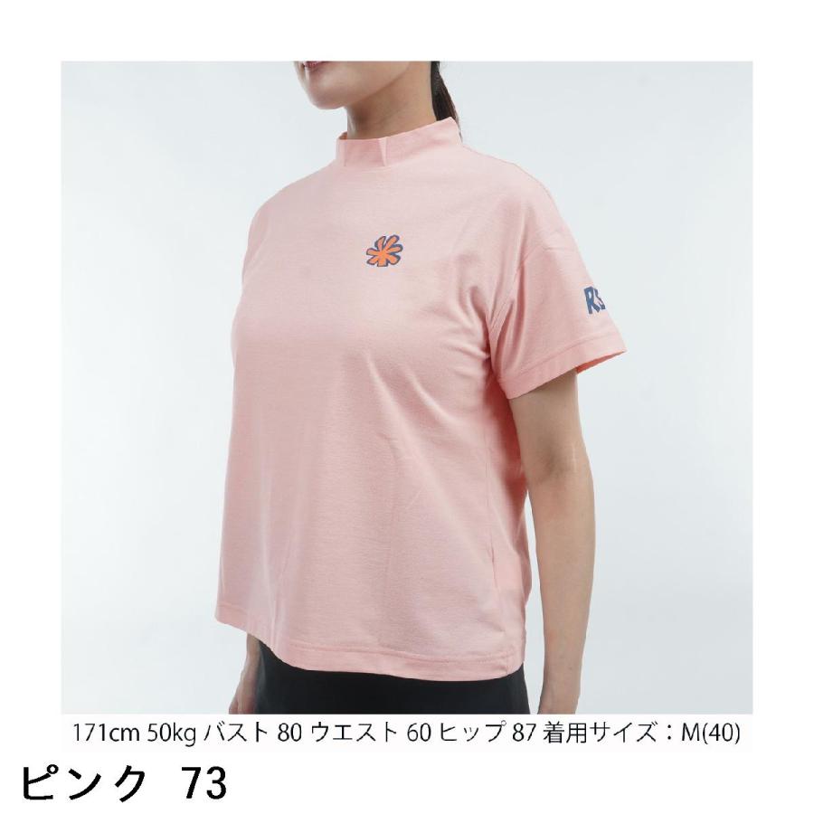 ロサーセン ROSASEN ストレッチ ソロナ キャラクター 半袖モックネックシャツ レディスの画像
