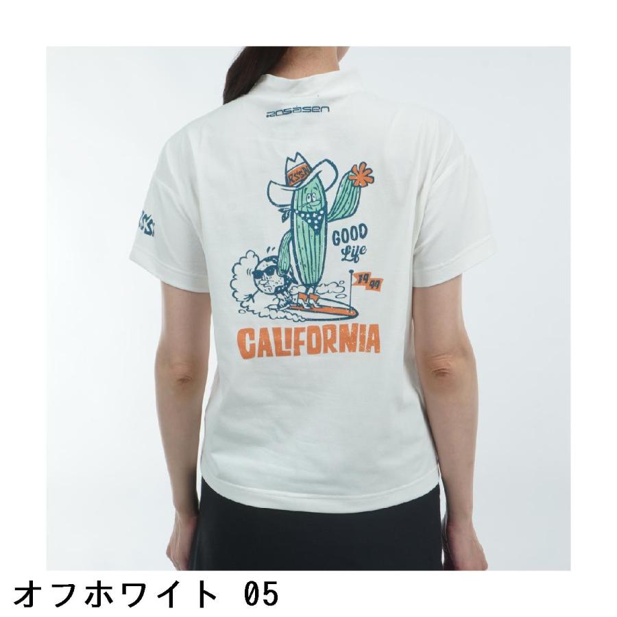 ロサーセン ROSASEN ストレッチ ソロナ キャラクター 半袖モックネックシャツ レディスの画像