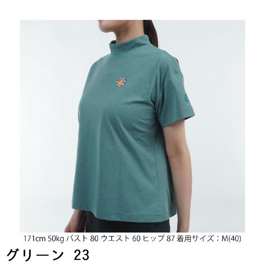 ロサーセン ROSASEN ストレッチ ソロナ キャラクター 半袖モックネックシャツ レディスの画像