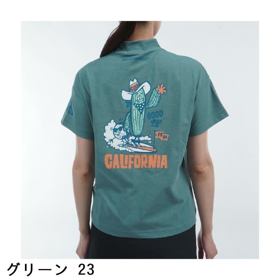 ロサーセン ROSASEN ストレッチ ソロナ キャラクター 半袖モックネックシャツ レディスの画像