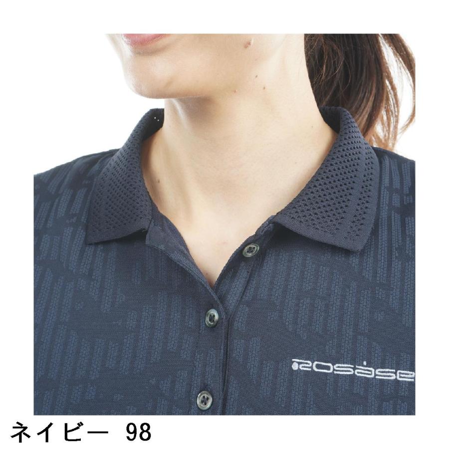 rosasen レディース ノースリーブシャツ Mサイズ Rosasen（ロサーセン） 冷感ジャカードノースリーブポロシャツ