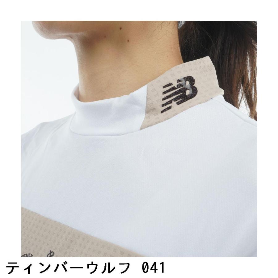 ニューバランスゴルフ フレンチスリーブ モックネック ジャカード　白　3/LL New Balance Golf（ニューバランスゴルフ） ニューバランス New