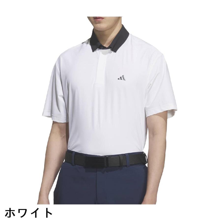 adidas（アディダス） ストレッチ ボタンダウン 半袖ポロシャツ : GDO