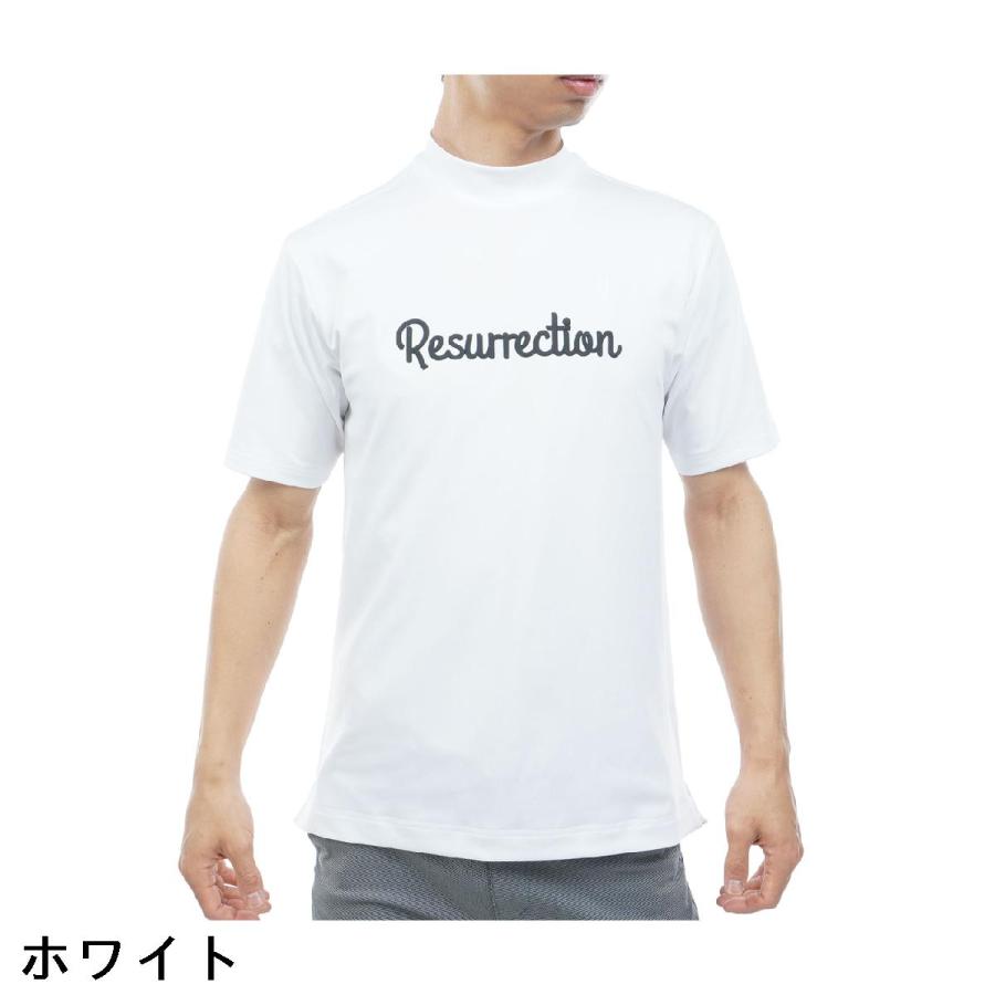 レザレクション Resurrection シリコンロゴ モックネック半袖シャツ