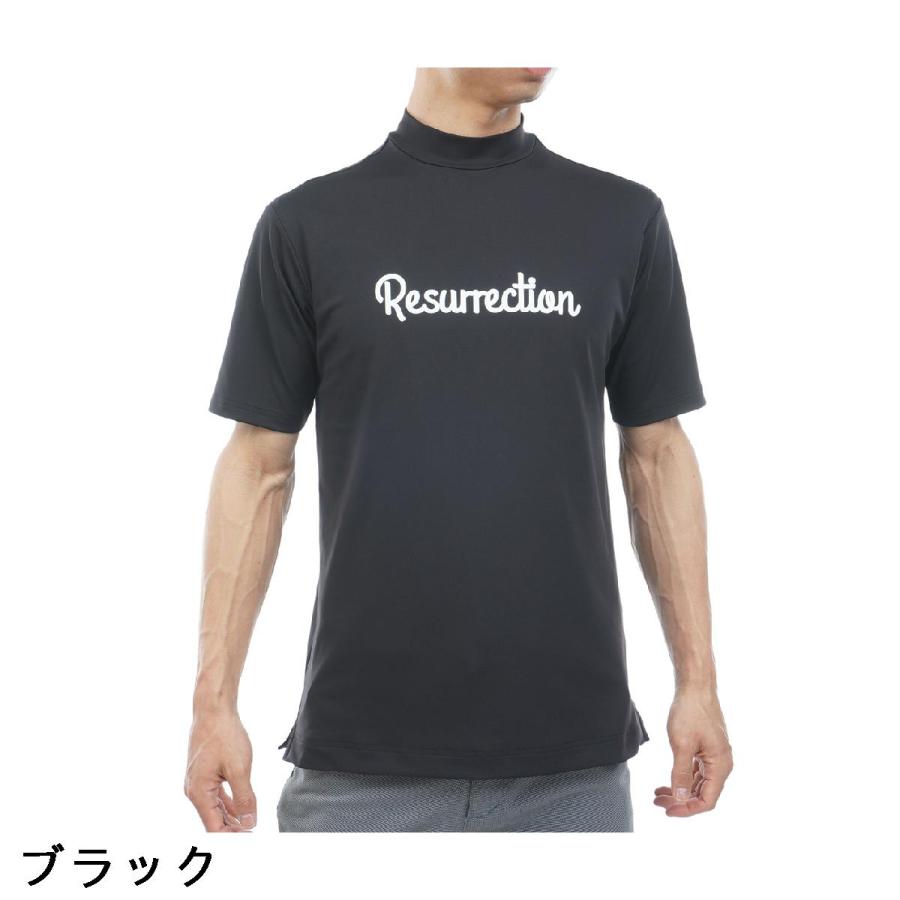 レザレクション Resurrection シリコンロゴ モックネック半袖シャツ