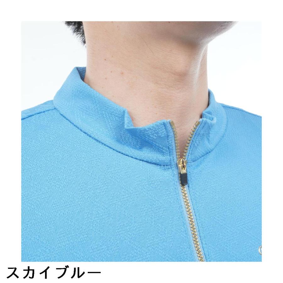 レザレクション Resurrection ジャカード ハーフジップ半袖シャツ