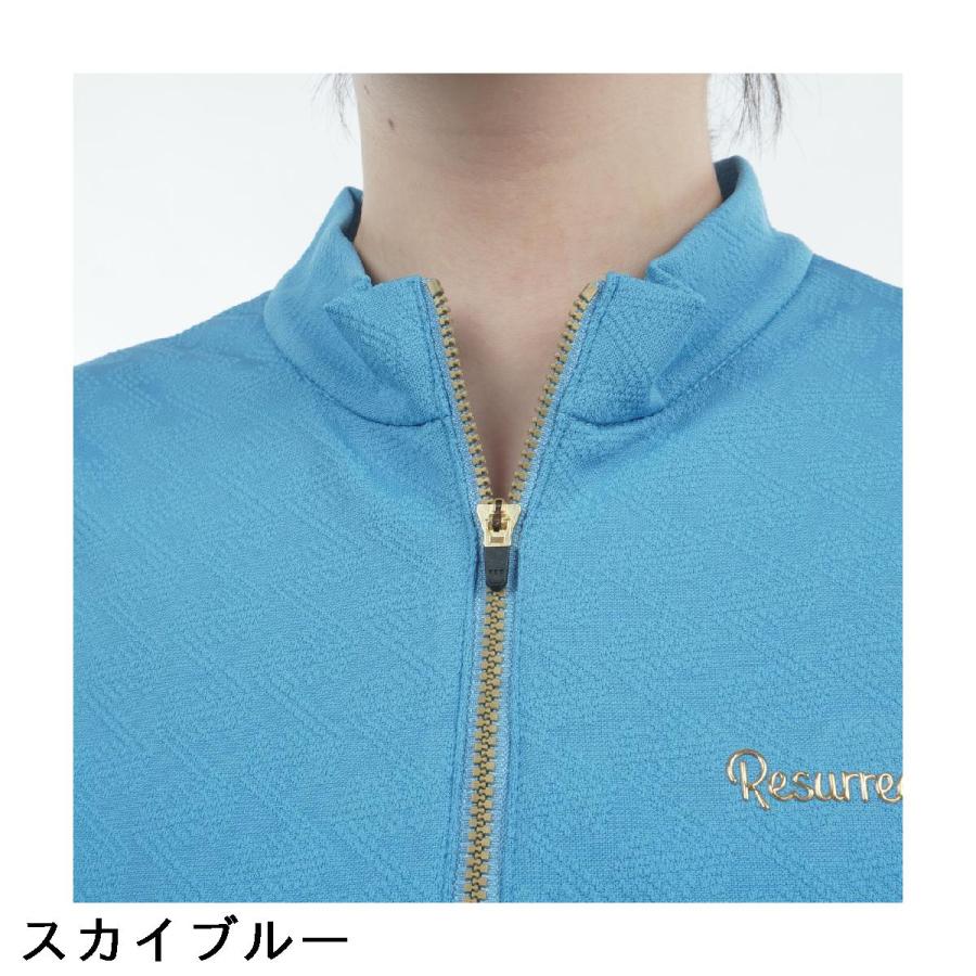 レザレクション Resurrection ジャカード ハーフジップ半袖シャツ