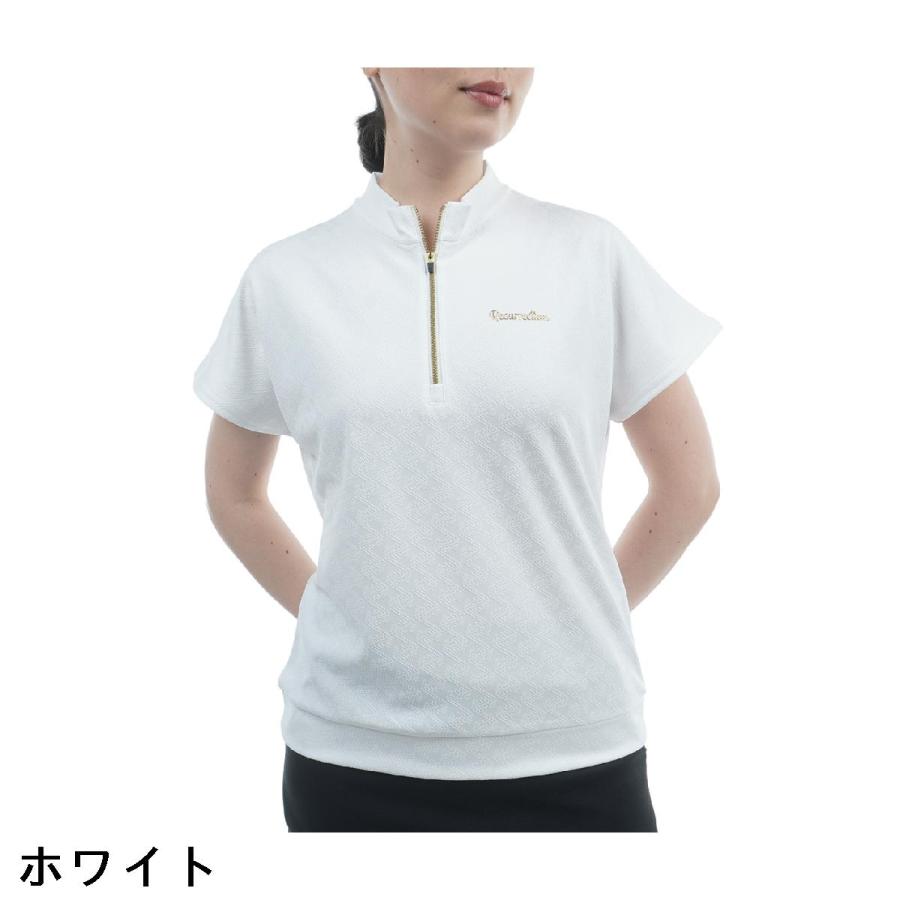 レザレクション Resurrection ジャカード ハーフジップ半袖シャツ