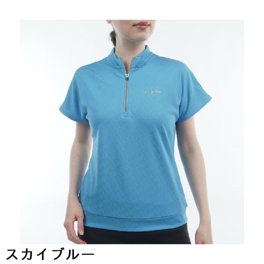 レザレクション Resurrection ジャカード ハーフジップ半袖シャツ