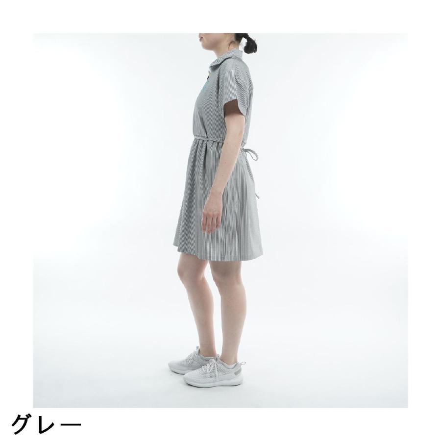 Resurrection ゴルフワンピース ストライプ柄 Lサイズ レザレクション Resurrection 2WAY サッカーストライプワンピース