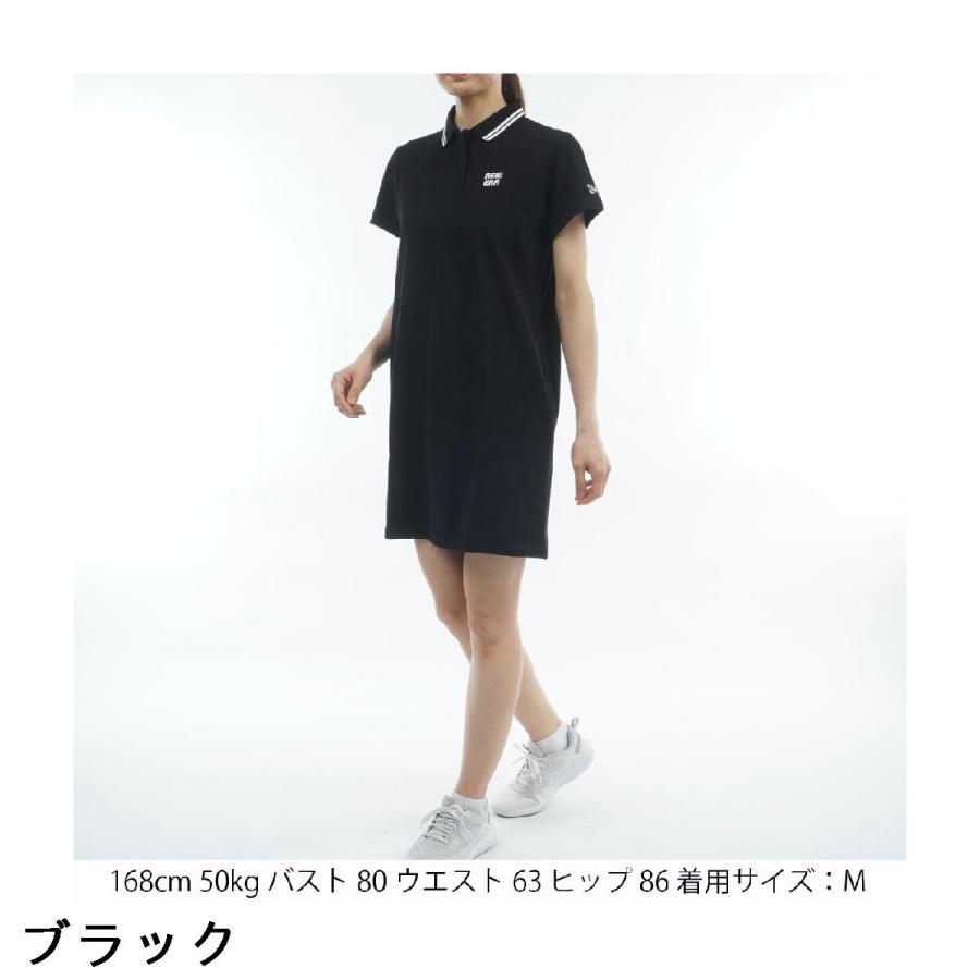 【新品未使用】ニューエラ レディース ブラック ゴルフ M 定価¥12,100 NEW ERA（ニューエラ） NEW ERA GOLF GFW 半袖ポロワンピース レディス