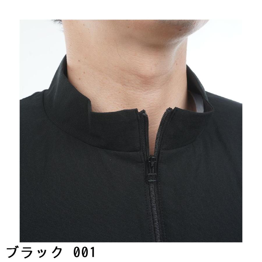 アルチビオ archivio 素材切替 UV 冷感 ハーフジップ半袖プルオーバーシャツの画像