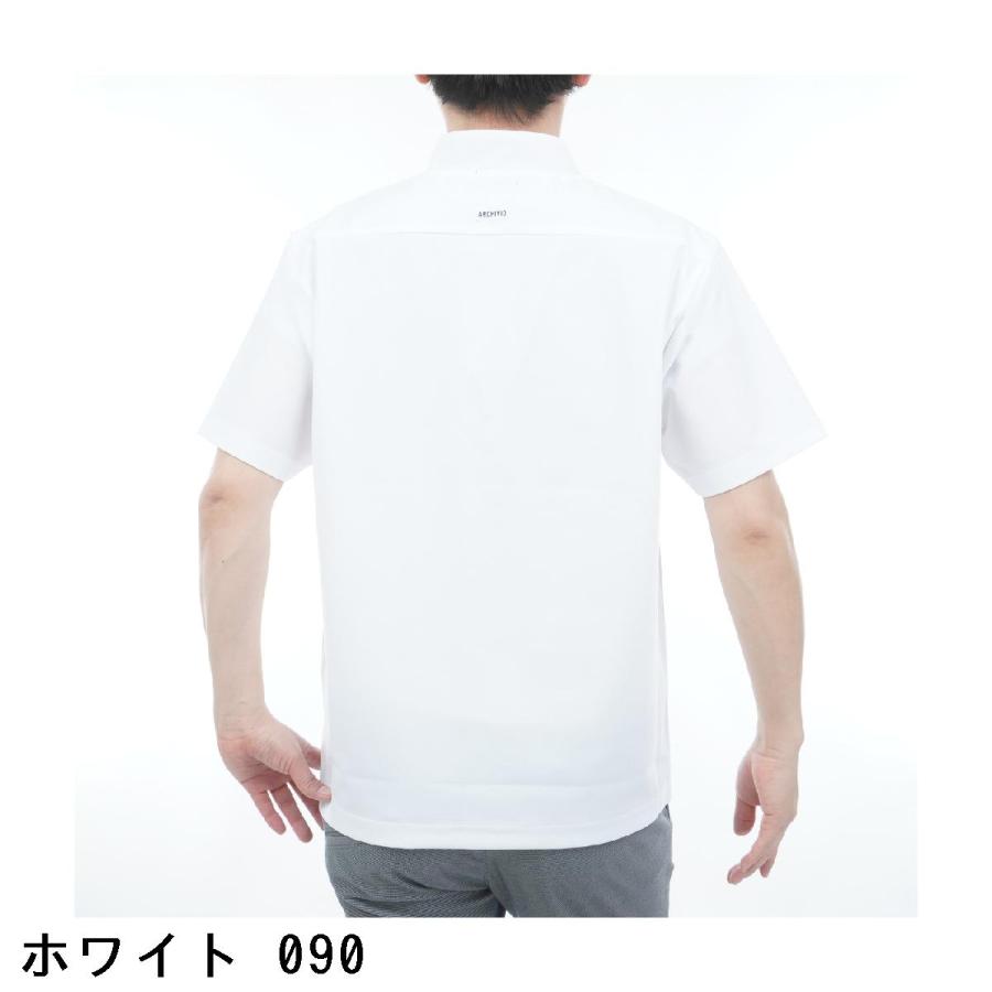 アルチビオ archivio 素材切替 UV 冷感 ハーフジップ半袖プルオーバーシャツの画像