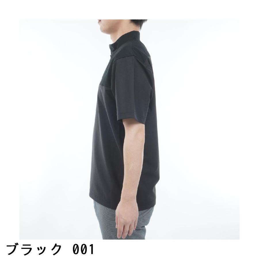 アルチビオ archivio 素材切替 UV 冷感 ハーフジップ半袖プルオーバーシャツの画像